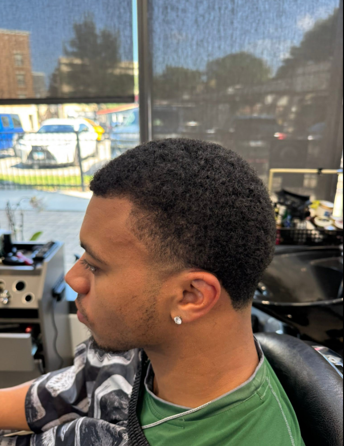 Client with clean fade and natural texture